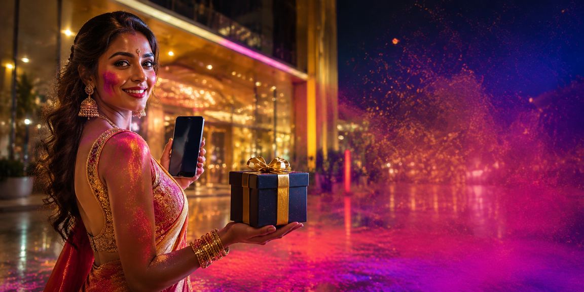 Delhi Holi Festival celebration with dice game