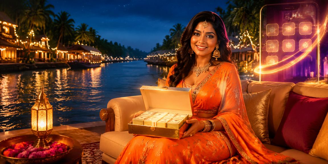 Lottery players enjoying night market excitement in Kerala